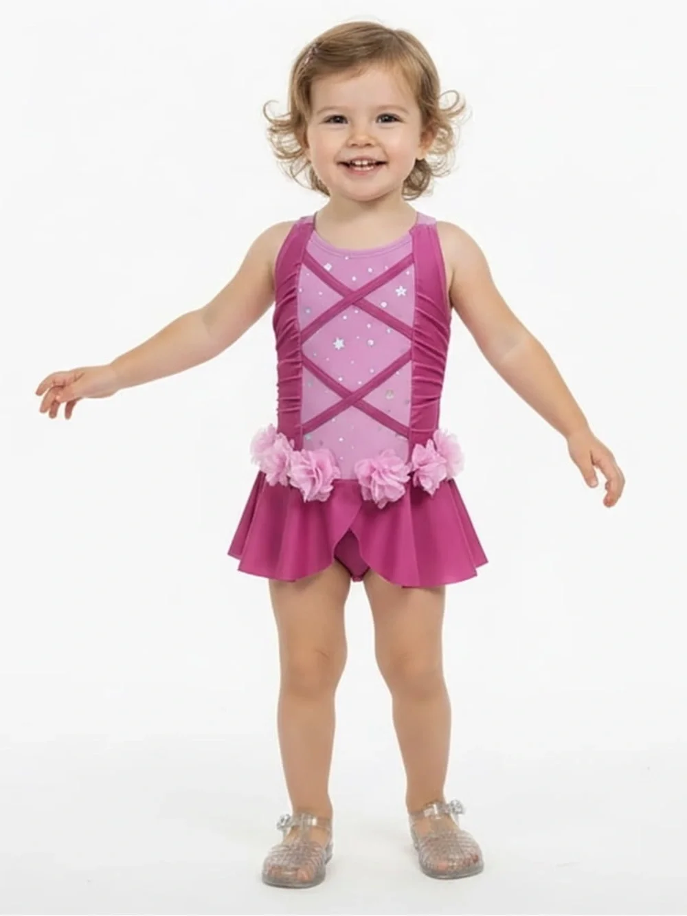 NWT Disney Princess Sleeping Beauty Aurora Pink One Piece Swimsuit 5T UPF 50+